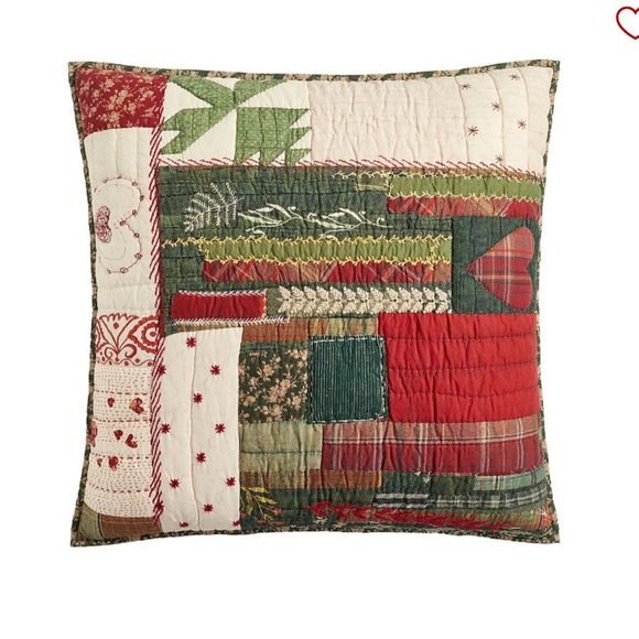 🎄Pottery Barn🎄2 Holiday Love Reversible Euro Shams - Picture 2 of 11